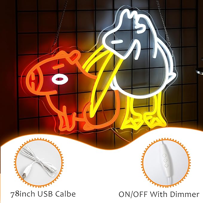 LISIGNVE Capybara Pelican Neon Sign - Image 2