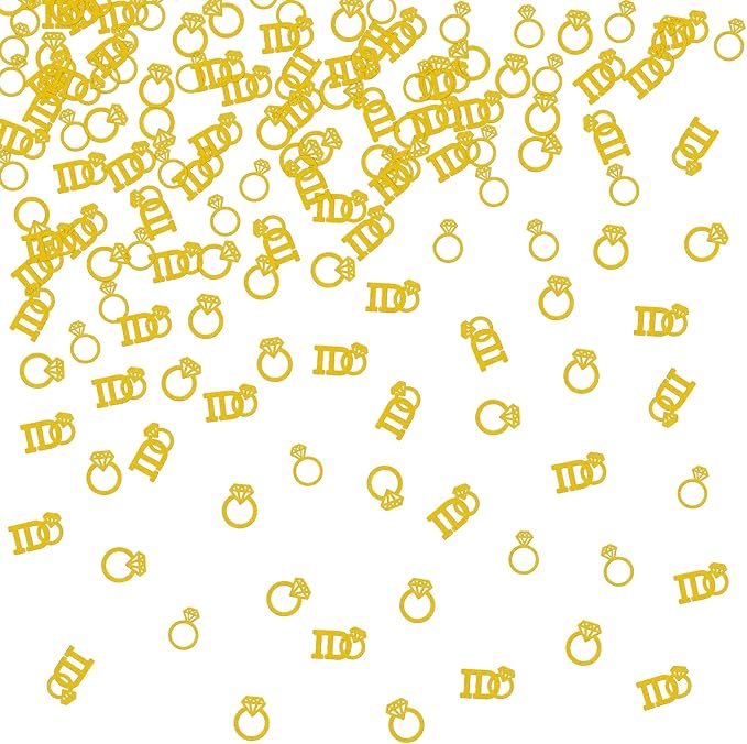120 Pcs Wedding Confetti, Heart and Diamond Ring Shaped Confetti Decorations by Unknown