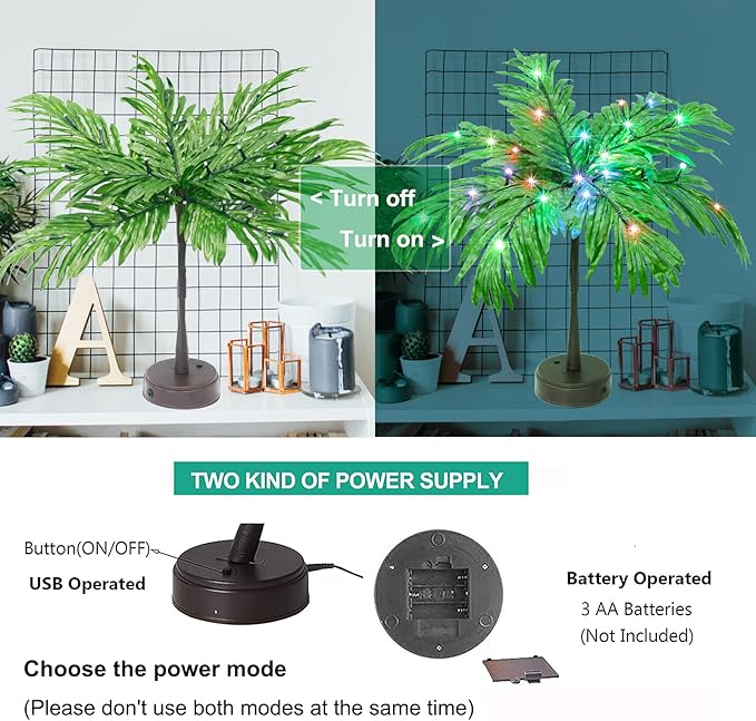 23In Color Changing Light Up Palm Tree - Image 5