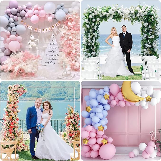 6.6FT x 6.6FT White Wedding Arches - Image 5