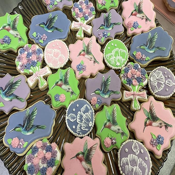 GEORLD Edible Cupcake Topper Wafer Hummingbird Cake Bird Decoration by Wafer - Image 3