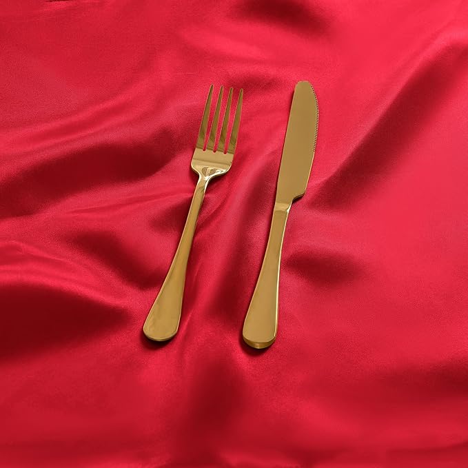 50 Pieces Red Satin Napkins, Silky Soft Smooth Washable Napkins - Image 5