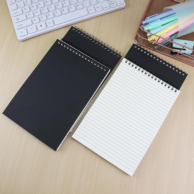 4 Pcs Top Bound Spiral Notebook, 8.3 inch x 5.8 inch, 60 Sheet, 7mm College - Image 6