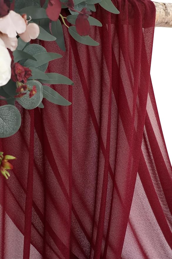 Burgundy Artificial Wedding Arch Flowers Kit - Image 8