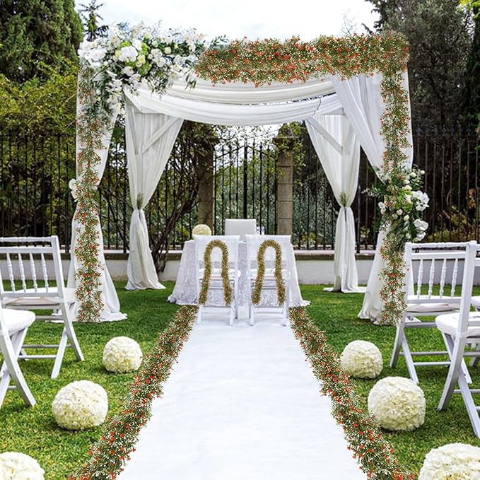 2 Pcs 5.8ft Artificial Baby Breath Flower Vines, Babys Breath Artificial - Image 9