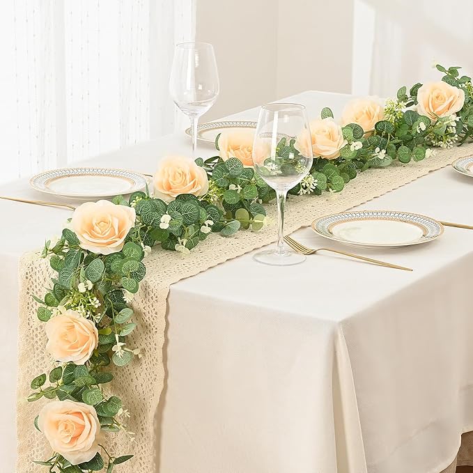 Dolicer 4Pcs 26Ft Artificial Eucalyptus Garlands - Image 2