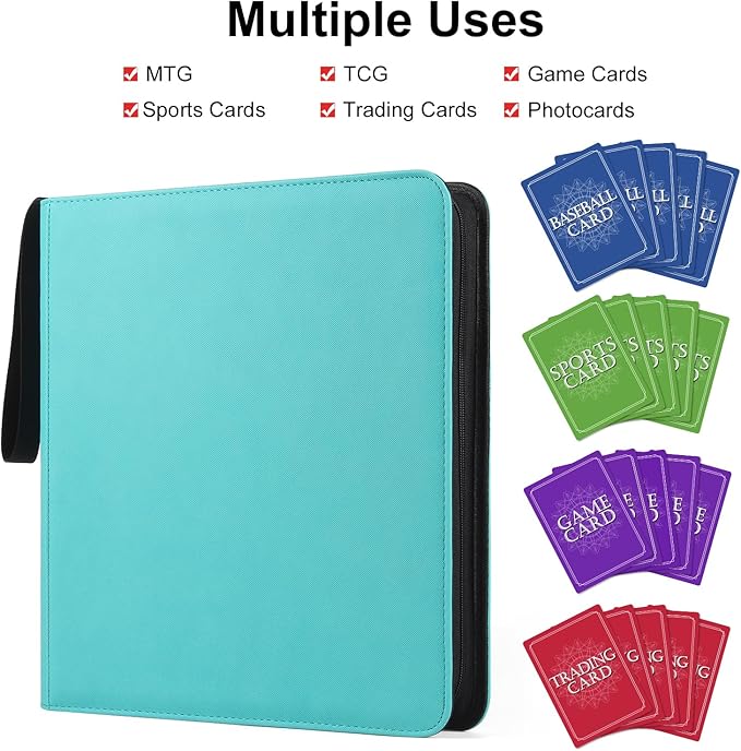 GEAoffice 12 Pocket Card Binder Side Loading Holds 720 Cards, Ringless Trading - Image 6