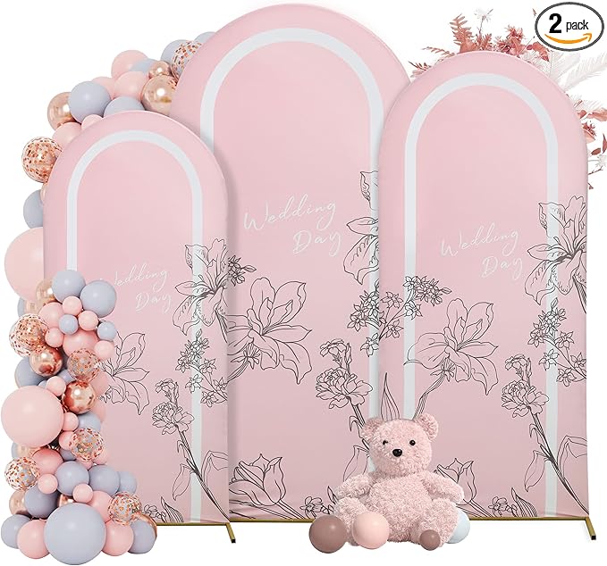 Wedding Arch Cover 7.2FT 6.6FT 6FT Spandex Arch Backdrop Cover Stretchy Backdrop by Unknown