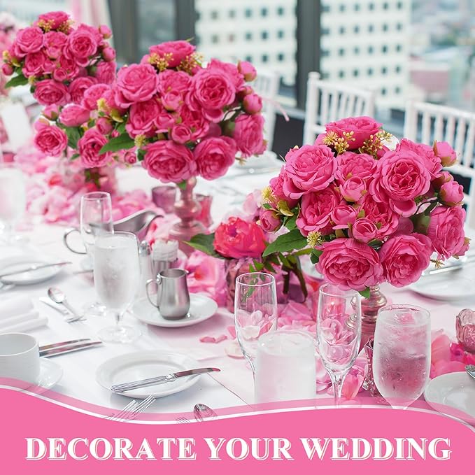 8 Bundles Artificial Peonies Flowers Boho Faux Flowers Arrangements Artificial - Image 6