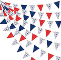 32Ft Nautical Party Decorations Red Blue White Nautical Themed Fabric Banner by pinkblume