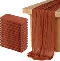 12 Pack Cheesecloth Table Runner, Runner Gauze Boho Wedding Decor Romantic by HOME