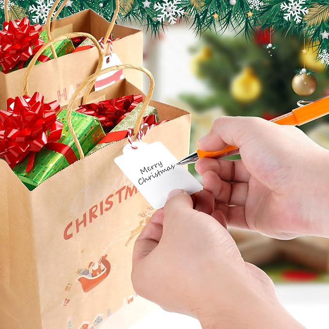 LYLIN 12Pcs Kraft Christmas Gift Bags - Image 4