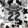 22nd Birthday Decorations for Men Women, Fringe Curtains Kit by Birthdaypartyexpert