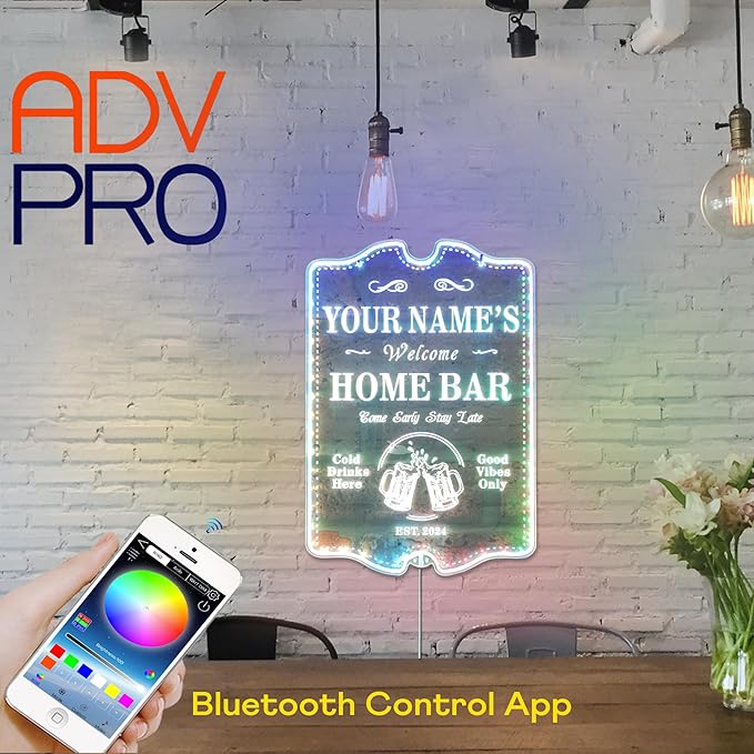 ADVPRO Personalized Your Name Home Bar RGB Dynamic Glam LED Sign - Image 2