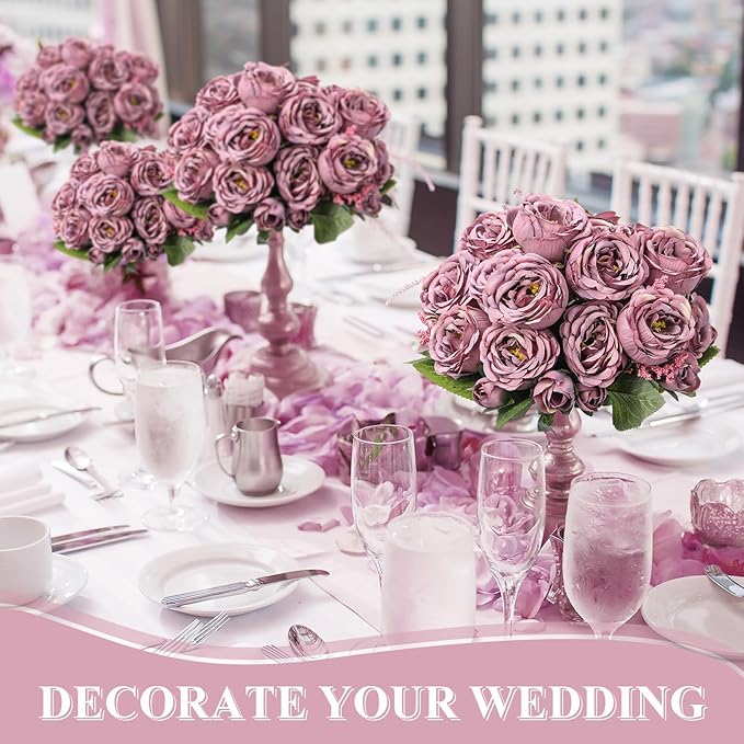 8 Bundles Artificial Peonies Flowers Boho Faux Flowers Arrangements Artificial - Image 4