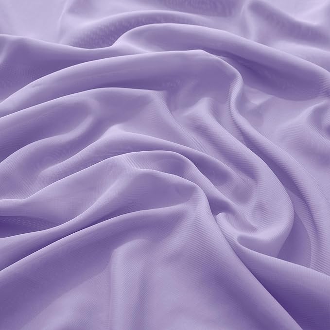 VACVELT Wedding Arch Draping Fabric, Lilac Chiffon, 1 Panel Sheer Drapes - Image 5
