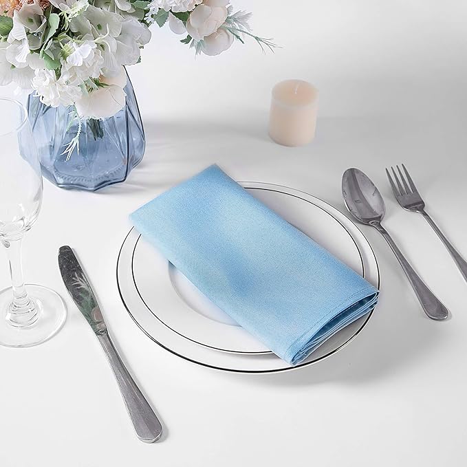 Cloth Napkins 20x20 inch Washable Polyester Dinner Napkins Soft Table Napkins - Image 6