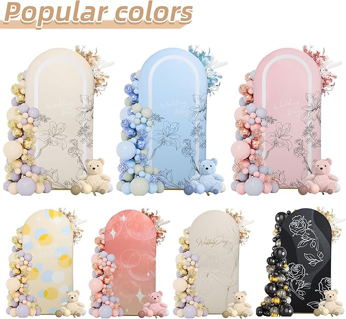 Wedding Arch Cover Spandex Arch Backdrop Cover Stretchy Backdrop - Image 6
