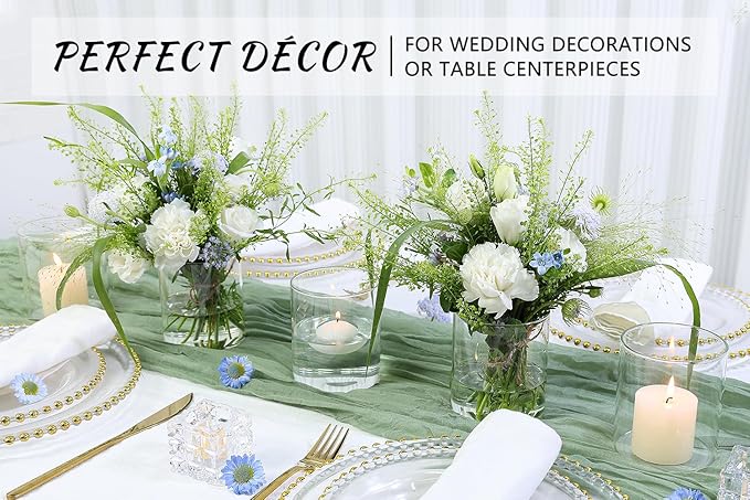 12Pcs Glass Cylinder Vase for Centerpieces 5 Inch Clear Flower Vases Bulk - Image 3