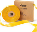Yellow Ribbon 7/8 Inch x 50 Yards Double-Faced Satin Ribbons by Keypan