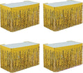 4P Wavy Metallic Tinsel Foil Fringe Table Skirts by Unknown