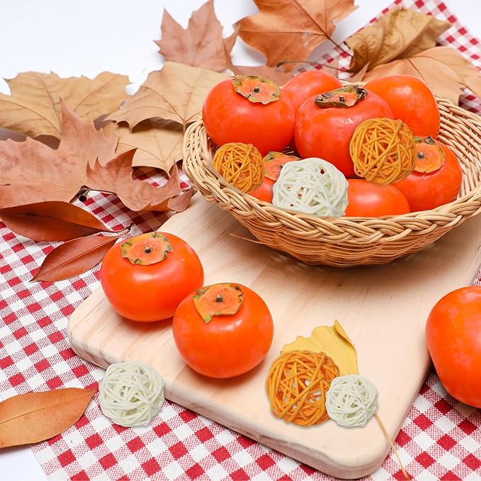 Halloween vase filler decor-36Pack&Halloween Thanksgiving Day Rattan Balls - Image 6