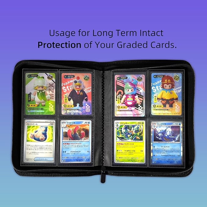 4 Pockets Premium Card Binder 160 Cards Trading Card Binders No Ring Card - Image 7