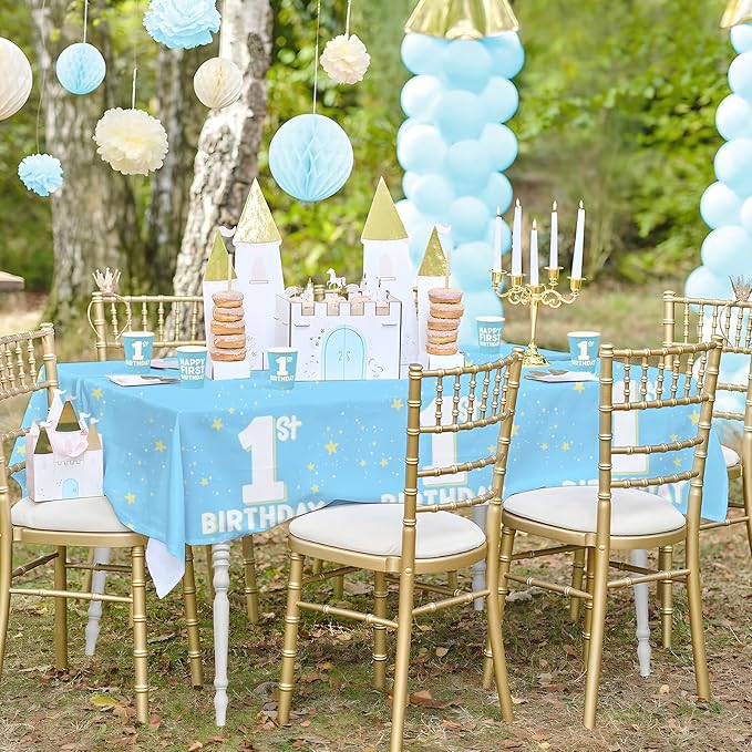 Gatherfun Baby Blue Party Supplies Set: 1st Birthday Decorations, Includes - Image 5