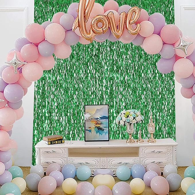 Green Foil Backdrop Curtain - Image 6
