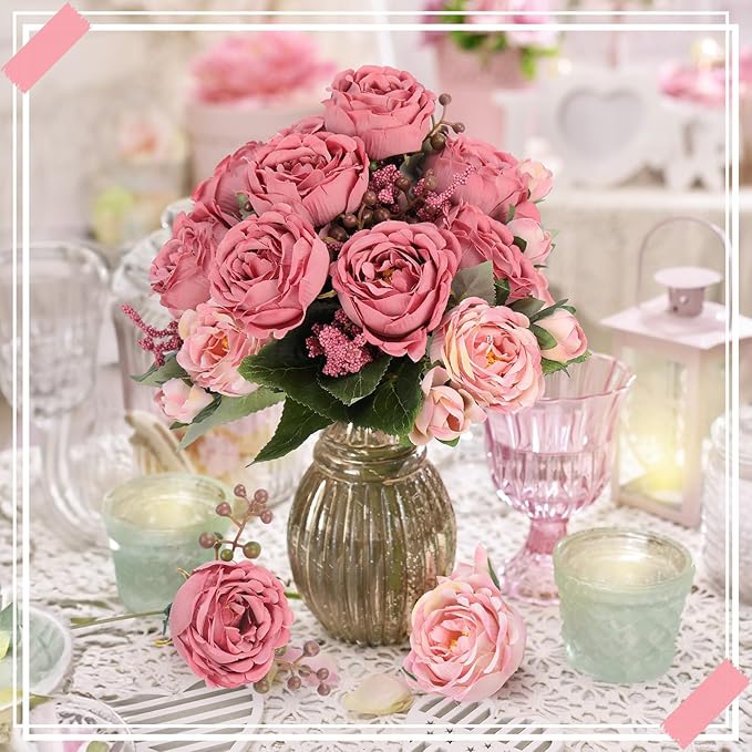 8 Bundles Artificial Peonies Flowers Boho Faux Flowers Arrangements Artificial - Image 6