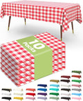 Pureegg Plastic Table Cloth Disposable 10 Pack, 54 x 108 Inch Table Cloths by Pureegg