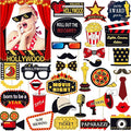34pcs Hollywood Themed Movie Night Party Photo Booth Props, Hollywood Selfie by MINXICAI