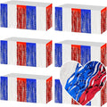 6 Pack 29x108 Inch White Blue Red Wave Foil Fringe Table Skirts Metallic Banner by Mebiornt