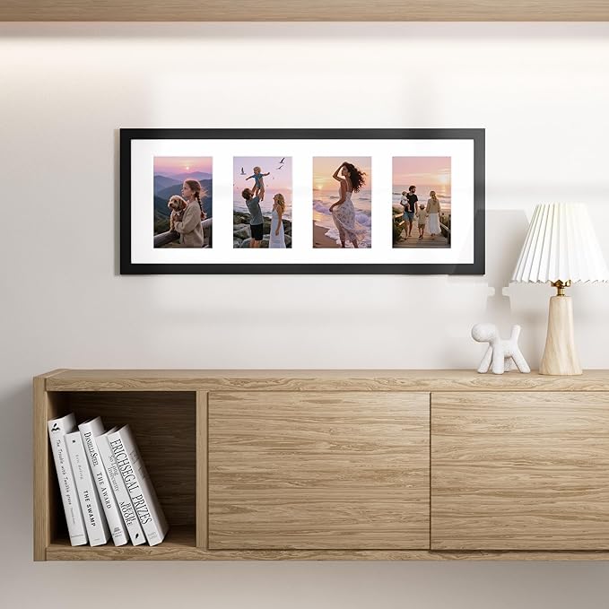 Vittanly 8x20 Collage Picture Frame, Displays 4Pcs 4x6 Pictures - Image 4