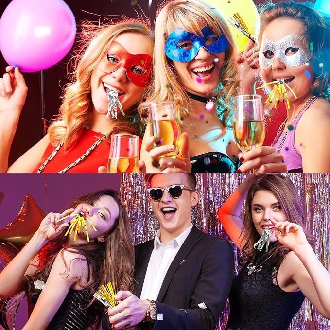200 Pcs Party Blowers Noise Makers Party Horns Blowout Clappers Noisemakers - Image 5