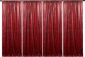 JYFLZQ Burgundy Sequin Backdrop Curtains 2ft x 8ft 4 Panel Glitter Photo Booth by JYFLZQ