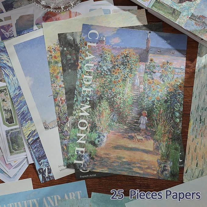 Vintage Oil Painting Scrapbook Sticker, Journaling Supplies - Image 6