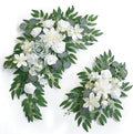 Faux Flower Swag Set of 2 for Wedding Welcome Signs Floral Swag Wedding by Piklado