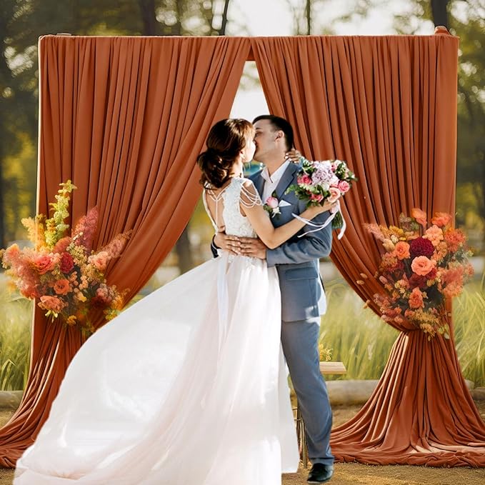 10 x 7 Feet Bronze Backdrop Curtain - Image 3