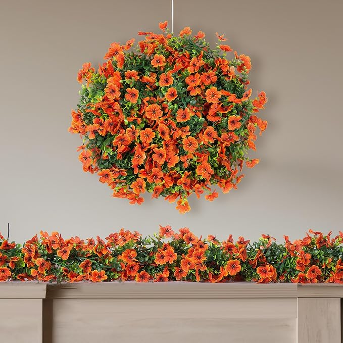 Artificial Flowers Garland Ivy, 4 Pack 5.9 FT Spring Summer Decor UV Resistant - Image 7