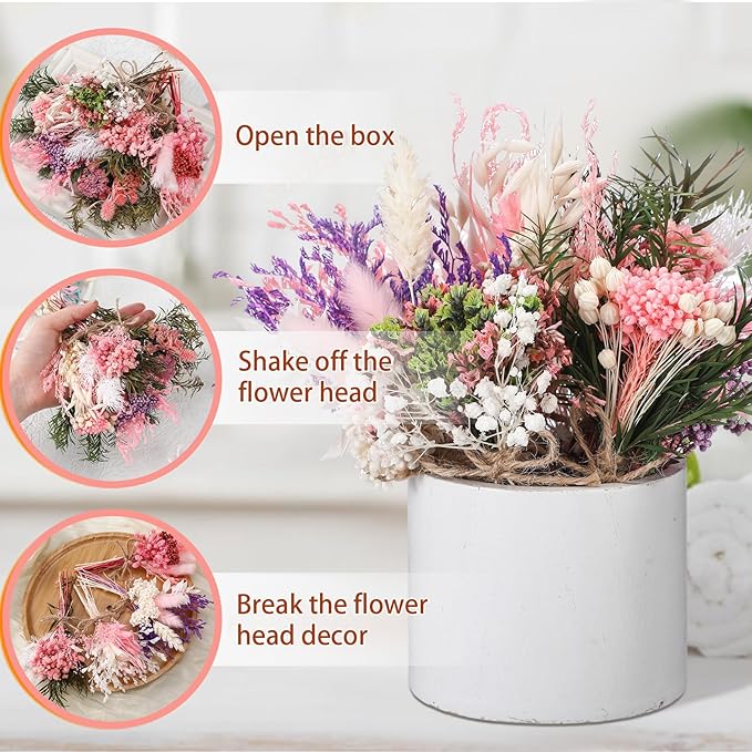12/24 Pack Dried Flowers for Vase Various Mini Bouquet Dried Small Wildflowers - Image 4