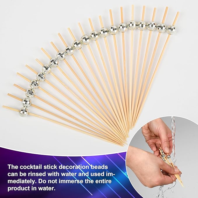 300 PCS Cocktail Picks Disco Ball Decor, Fancy Toothpicks - Image 7