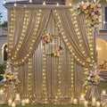 30x10 ft Champagne Sequin Backdrop Curtain by Htper