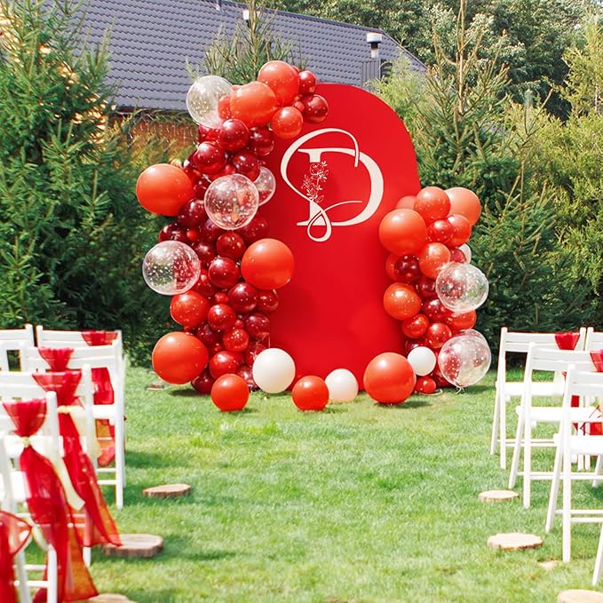LEBENGURU Upgraded 5FT Wedding Arch Cover, Round Top Chiara Stand Covers - Image 2