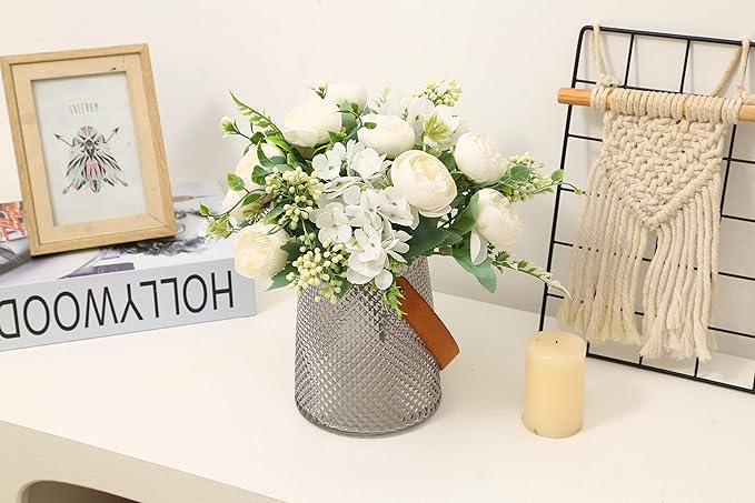 Artificial Flowers Fake Peony Silk Mini Plastic Bridal Flowers - Image 5