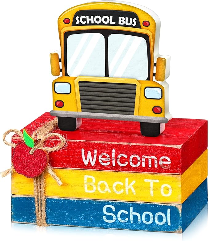 4 Pcs Back to School Table Decorations First Day of School Tiered Tray by Anglechic