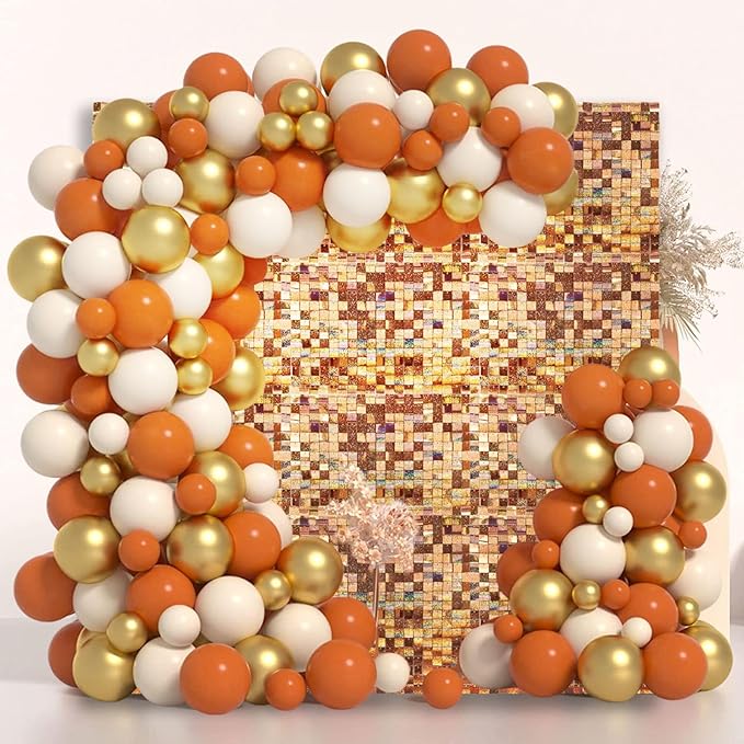 24PCS Champagne Shimmer Wall Backdrop, Laser Square Sequin Photo Backdrops Panel - Image 3