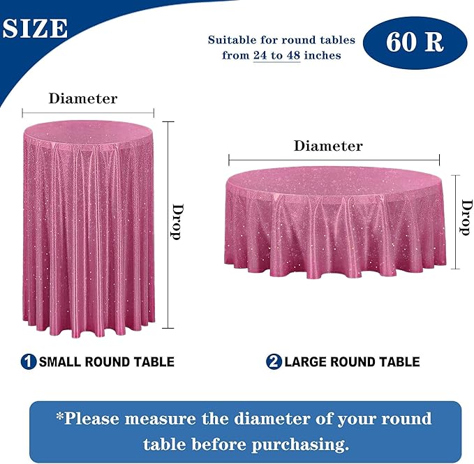 Fitable Fuchsia Sequin Tablecloth - Image 5