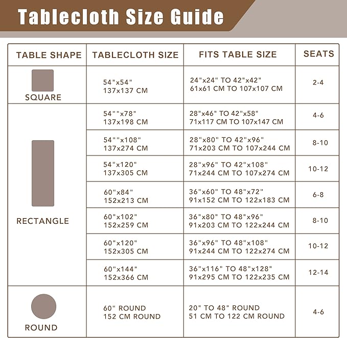 Fitable Beige Faux Linen Tablecloth 54 x 78 Inch - Image 6