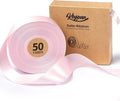 Pink Satin Ribbon for Valentines Day 1-1/2 Inch x 50 Yards Double-Faced Ribbons by Keypan